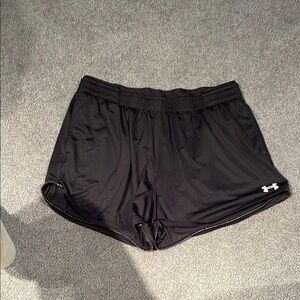 Under Armour Black Athletic Shorts with Elastic Waistband